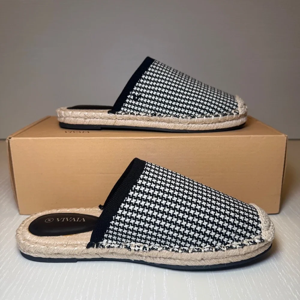 VIVAIA Round-Toe Espadrille‎ Mules | NWT - EU 38 / US 7-7.5 + FREE Slippers
